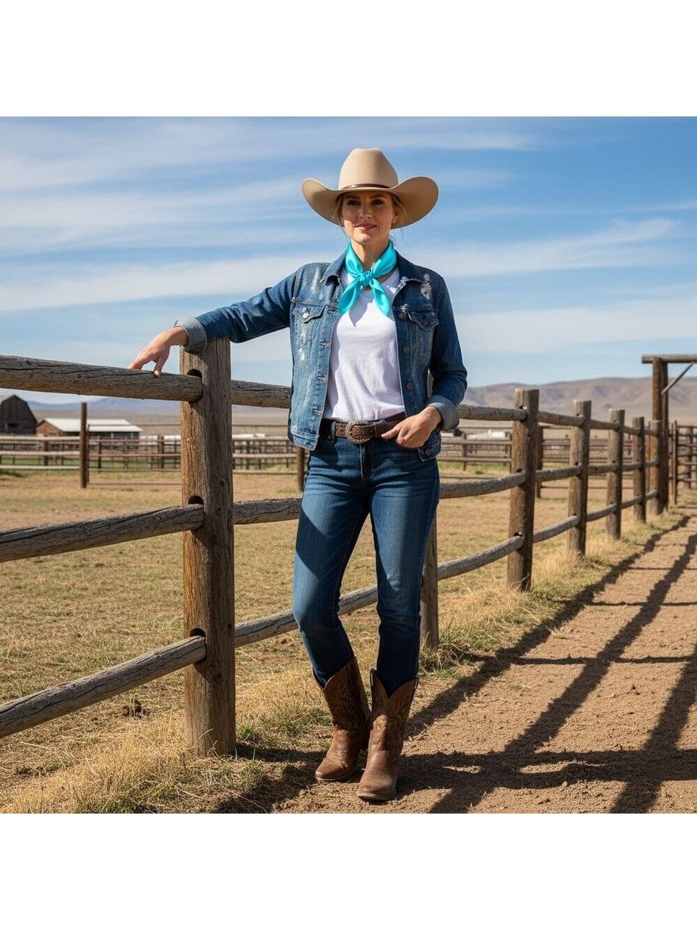 Turquoise Blue Wild Rag Scarf 35x35 Satin Western Cowgirl Cowboy Bandana - Picture 3 of 13